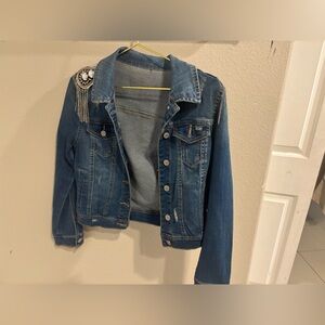 Embellished Blue Denim Jacket